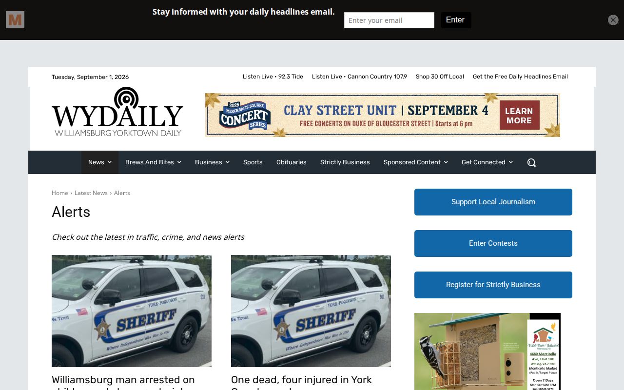 York County crime news and arrest-report view from WYDaily Alerts